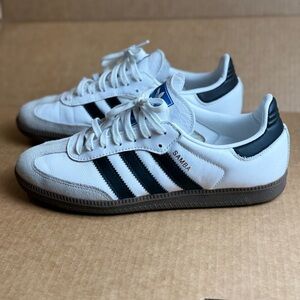 Adidas Samba White and Black Sneakers shoes